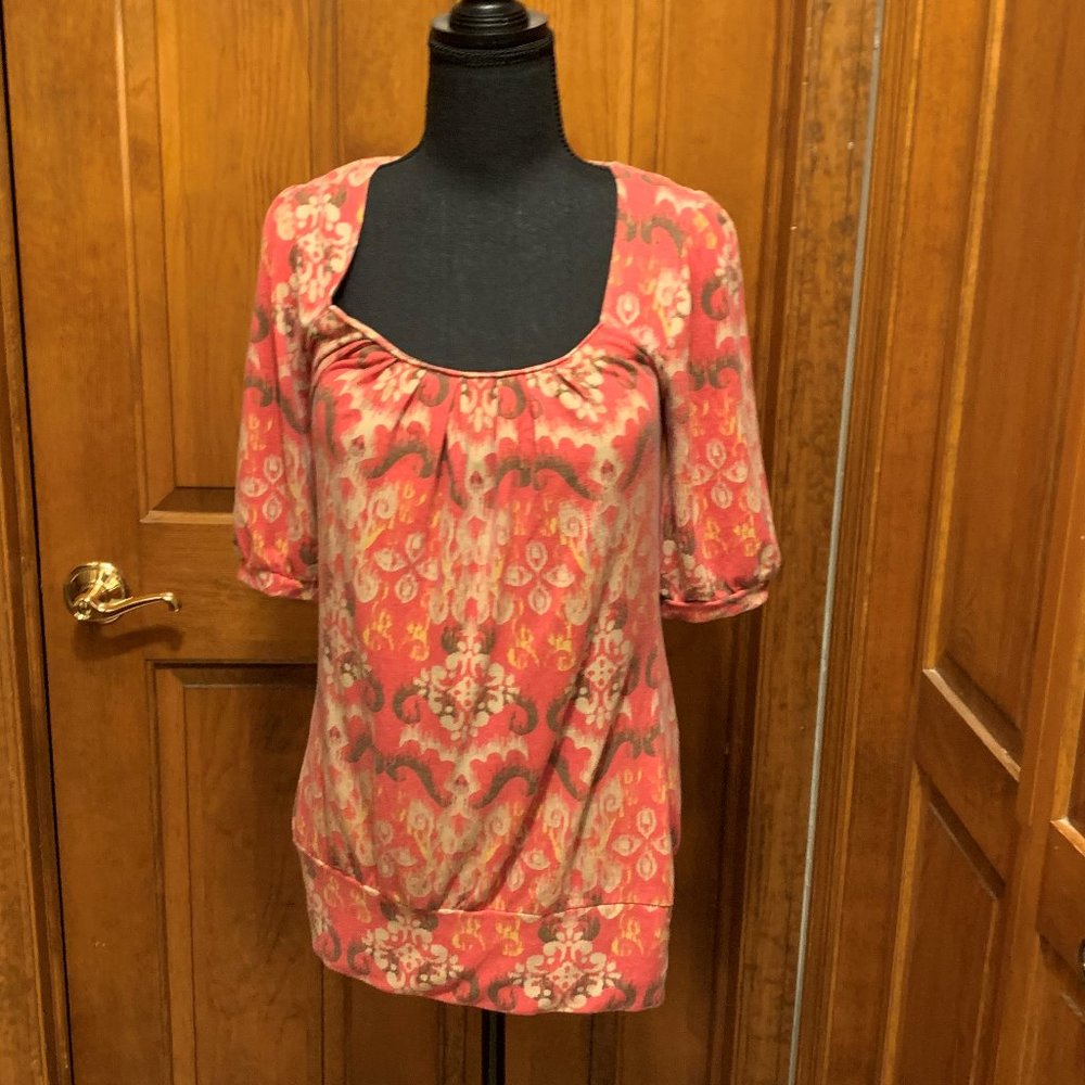 Eyeshadow Women's Tunic, Large, Orange multi